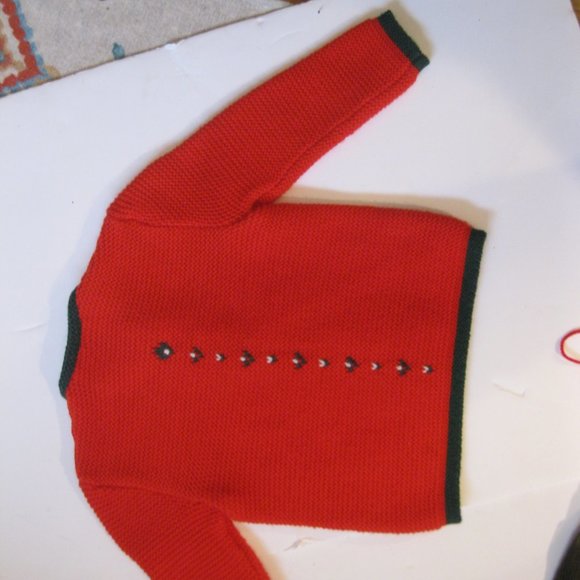 Child St Peter Trachten Sweater - Red - Wool Blend - Picture 4 of 4